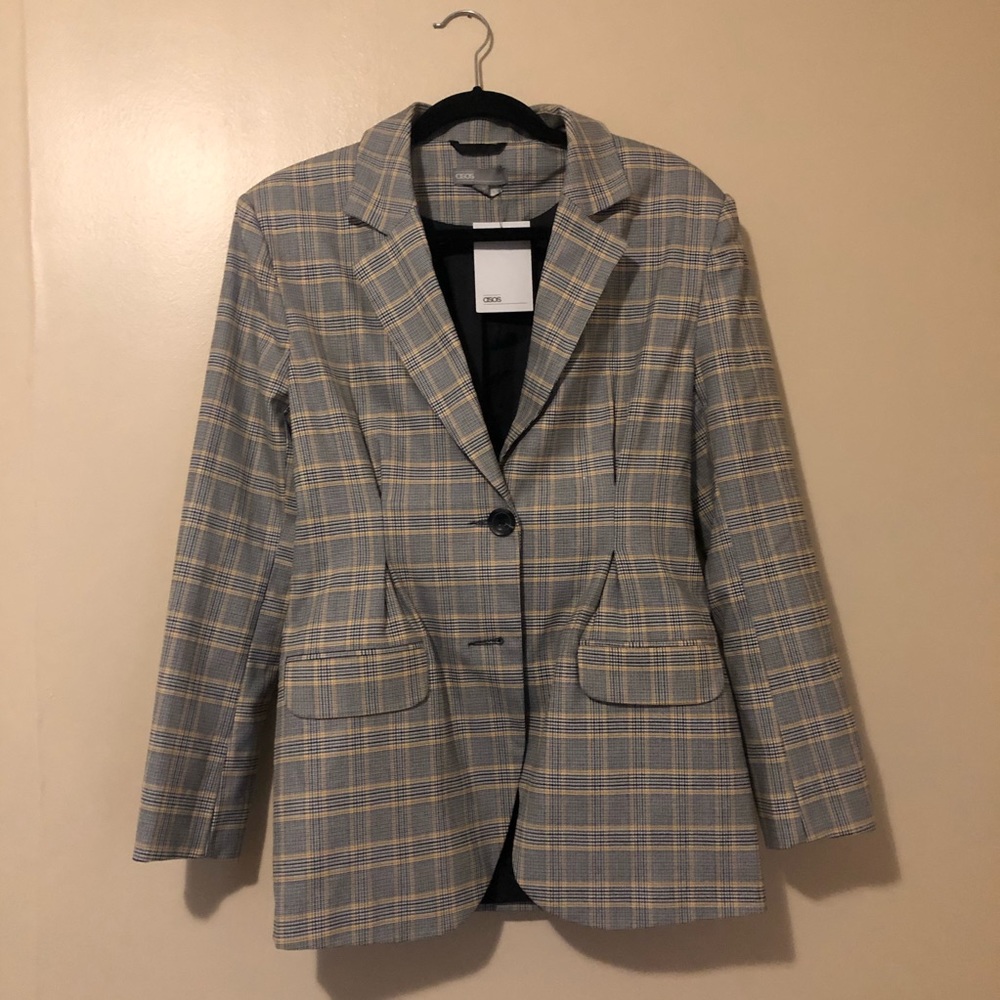 asos plaid blazer